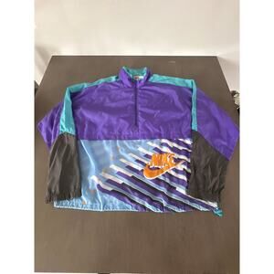 Vintage 90s Nike Large Print Lightweight Pullover Windbreaker Jacket Size XL